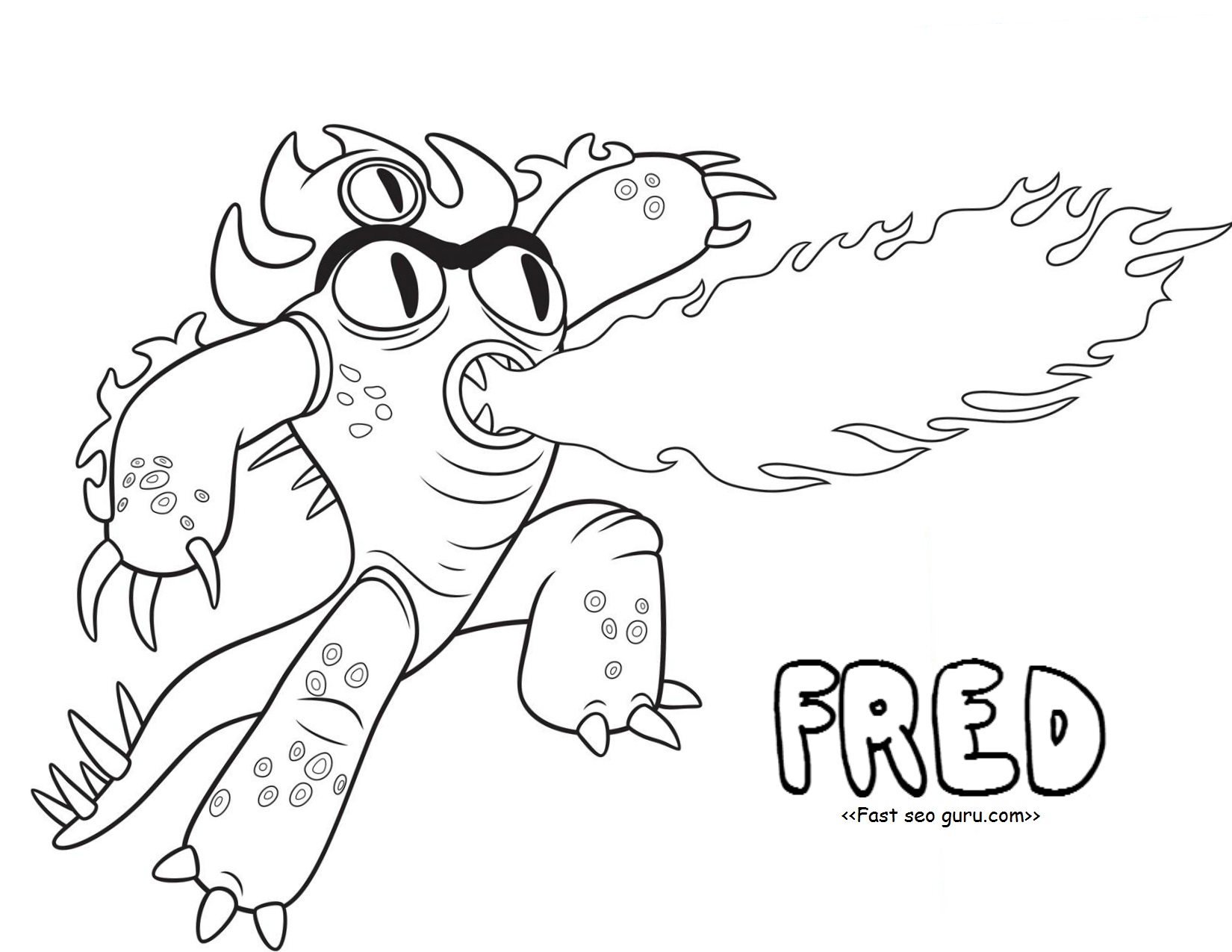 Printable big hero 6 fred coloring pages